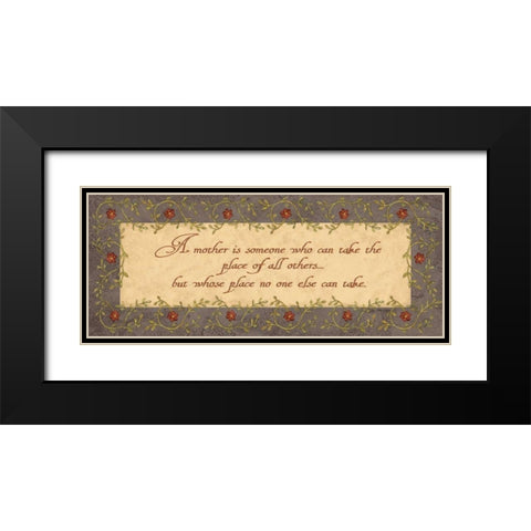 Mother Black Modern Wood Framed Art Print with Double Matting by Moulton, Jo
