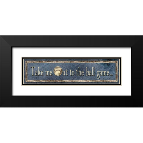 Ball Game Black Modern Wood Framed Art Print with Double Matting by Moulton, Jo