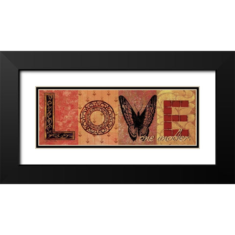Love One Another Black Modern Wood Framed Art Print with Double Matting by Moulton, Jo