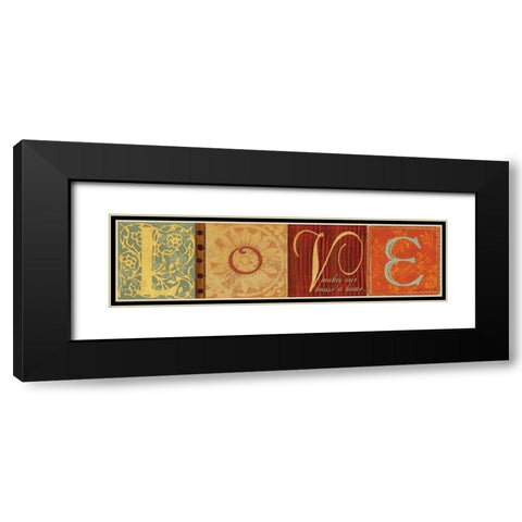 Love Home Black Modern Wood Framed Art Print with Double Matting by Moulton, Jo