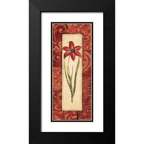 Vintage Crimson I Black Modern Wood Framed Art Print with Double Matting by Moulton, Jo