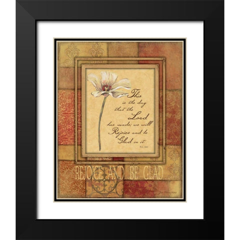 Rejoice Black Modern Wood Framed Art Print with Double Matting by Moulton, Jo