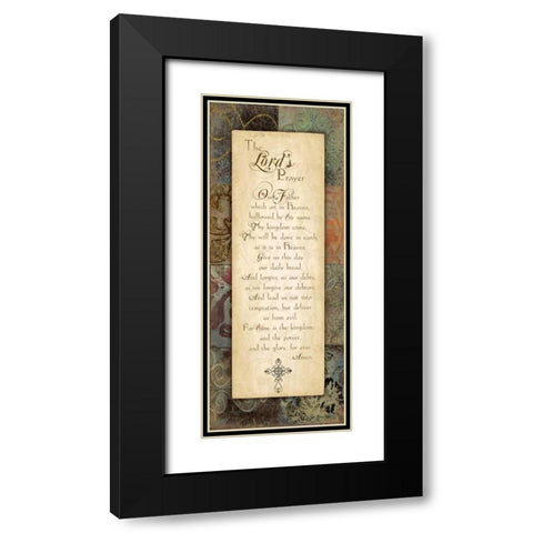 Lords Prayer Black Modern Wood Framed Art Print with Double Matting by Moulton, Jo
