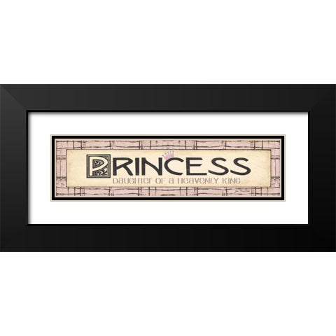 Princess Black Modern Wood Framed Art Print with Double Matting by Moulton, Jo