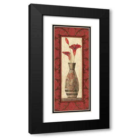 Red Calls Black Modern Wood Framed Art Print with Double Matting by Moulton, Jo