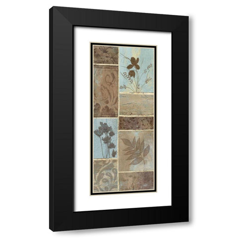 Blue Design II Black Modern Wood Framed Art Print with Double Matting by Moulton, Jo