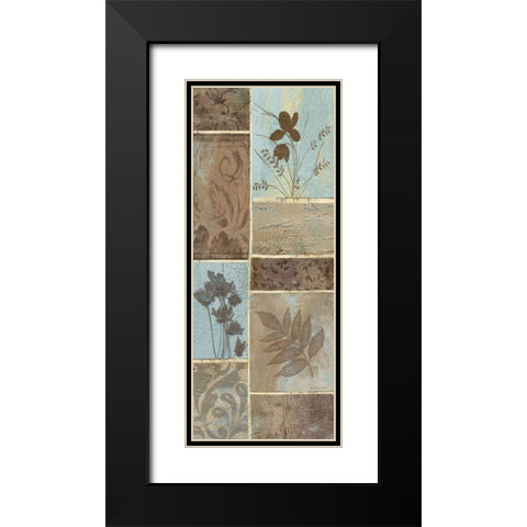 Blue Design II Black Modern Wood Framed Art Print with Double Matting by Moulton, Jo