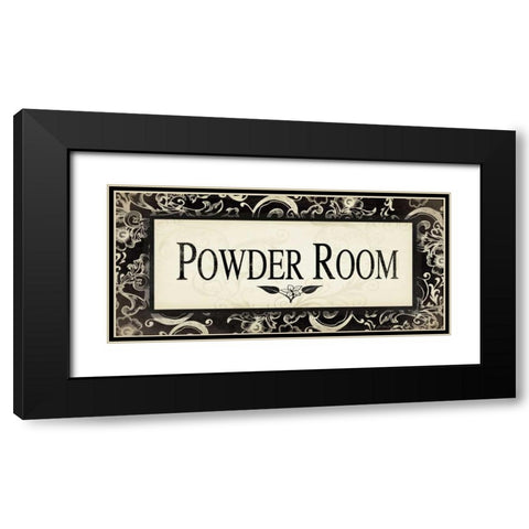 Powder Room Black Modern Wood Framed Art Print with Double Matting by Moulton, Jo