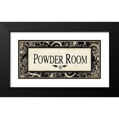 Powder Room Black Modern Wood Framed Art Print with Double Matting by Moulton, Jo
