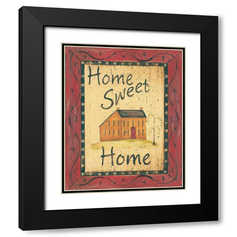 Home Sweet Home Black Modern Wood Framed Art Print with Double Matting by Moulton, Jo