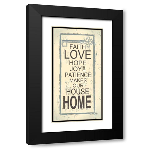 Home Black Modern Wood Framed Art Print with Double Matting by Moulton, Jo