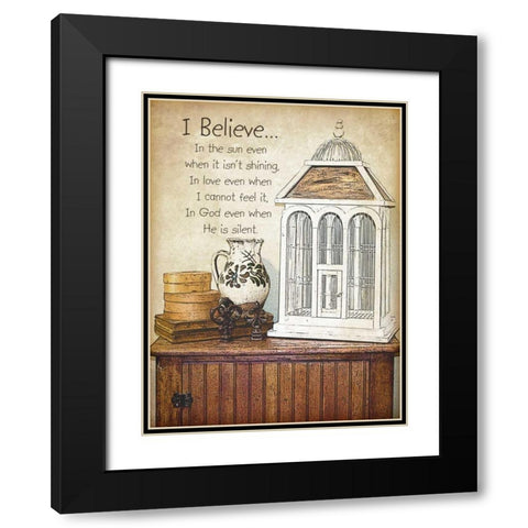 I Believe Black Modern Wood Framed Art Print with Double Matting by Moulton, Jo