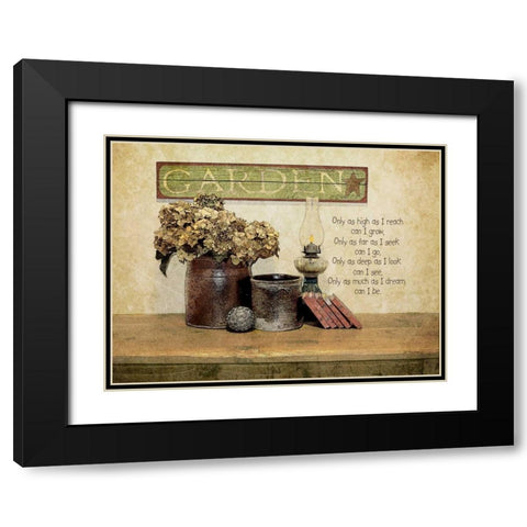 Garden Black Modern Wood Framed Art Print with Double Matting by Moulton, Jo