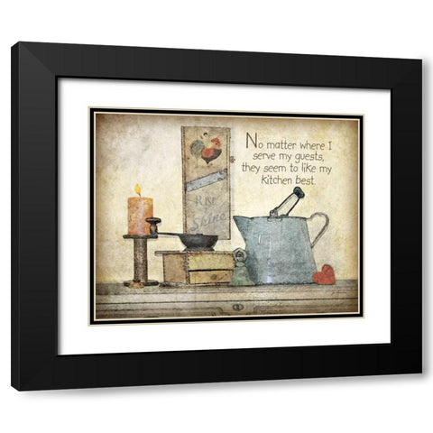 My Kitchen Black Modern Wood Framed Art Print with Double Matting by Moulton, Jo