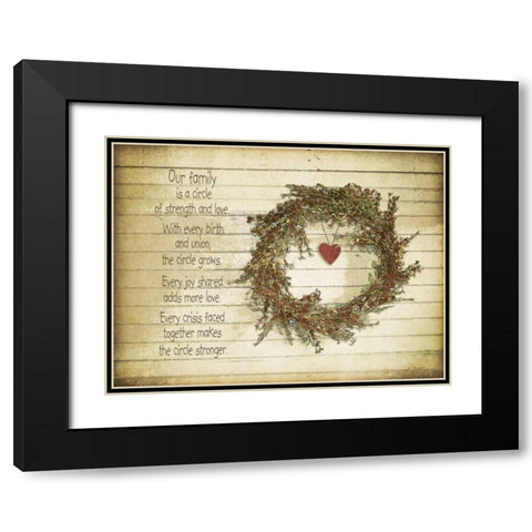 Our Family Black Modern Wood Framed Art Print with Double Matting by Moulton, Jo