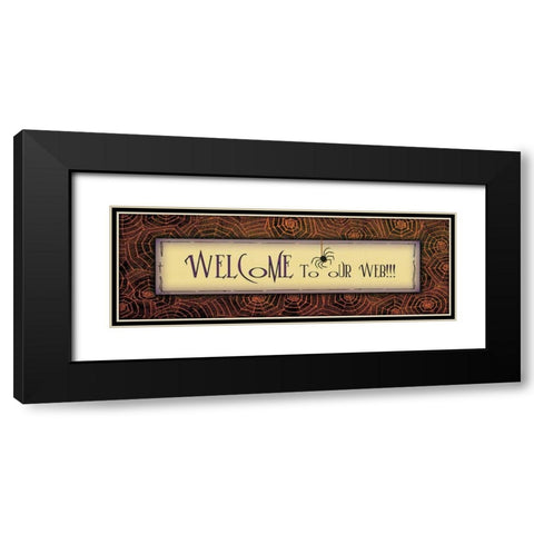 Welcome to Our Web Black Modern Wood Framed Art Print with Double Matting by Moulton, Jo