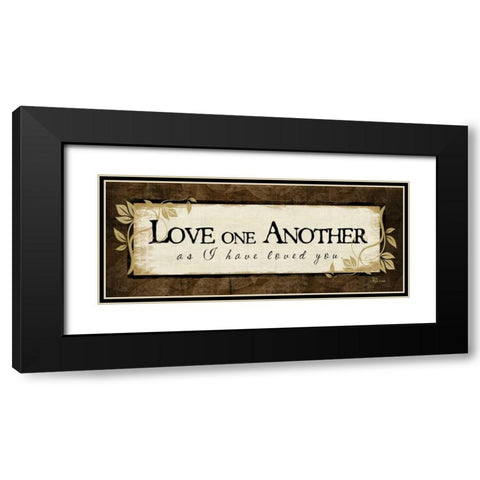 Love One Another Black Modern Wood Framed Art Print with Double Matting by Pugh, Jennifer