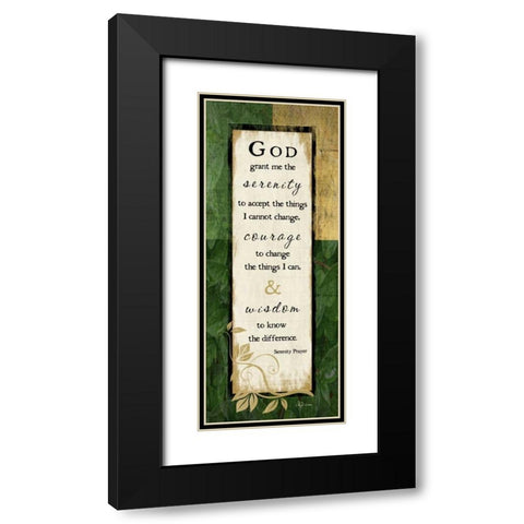 God Grant Me the Serenity Black Modern Wood Framed Art Print with Double Matting by Pugh, Jennifer