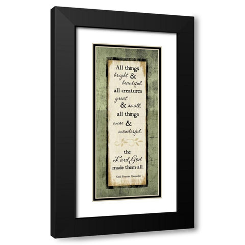 All Things Bright and Beautiful Black Modern Wood Framed Art Print with Double Matting by Pugh, Jennifer