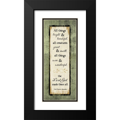 All Things Bright and Beautiful Black Modern Wood Framed Art Print with Double Matting by Pugh, Jennifer