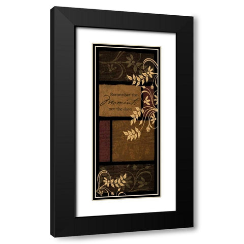 Remember the Moments Black Modern Wood Framed Art Print with Double Matting by Pugh, Jennifer