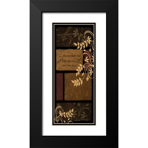 Remember the Moments Black Modern Wood Framed Art Print with Double Matting by Pugh, Jennifer