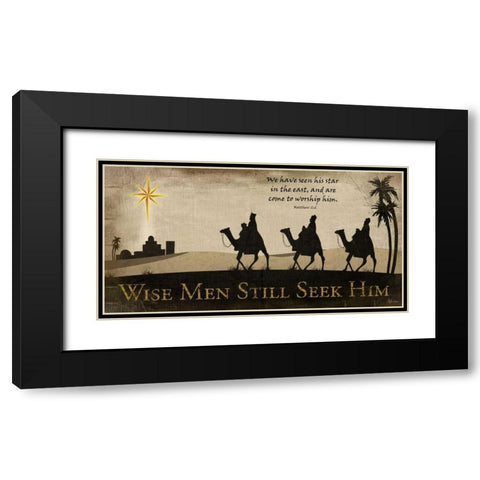 Wise Men Still Seek Him Black Modern Wood Framed Art Print with Double Matting by Pugh, Jennifer