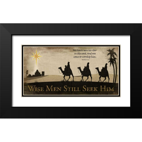 Wise Men Still Seek Him Black Modern Wood Framed Art Print with Double Matting by Pugh, Jennifer