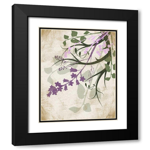Lavender and Sage II Black Modern Wood Framed Art Print with Double Matting by Pugh, Jennifer