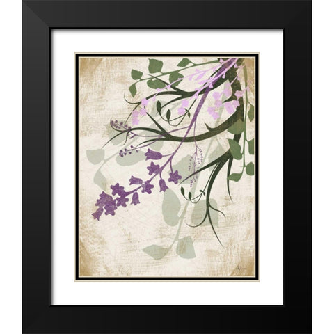Lavender and Sage II Black Modern Wood Framed Art Print with Double Matting by Pugh, Jennifer