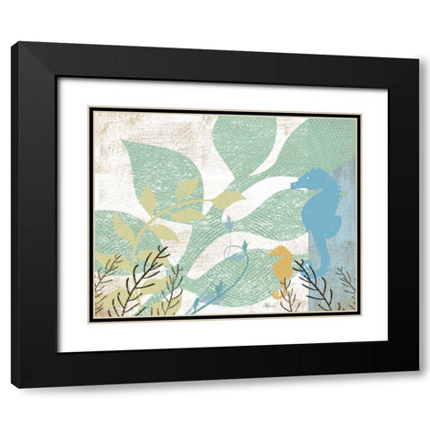 Sea Life I Black Modern Wood Framed Art Print with Double Matting by Pugh, Jennifer