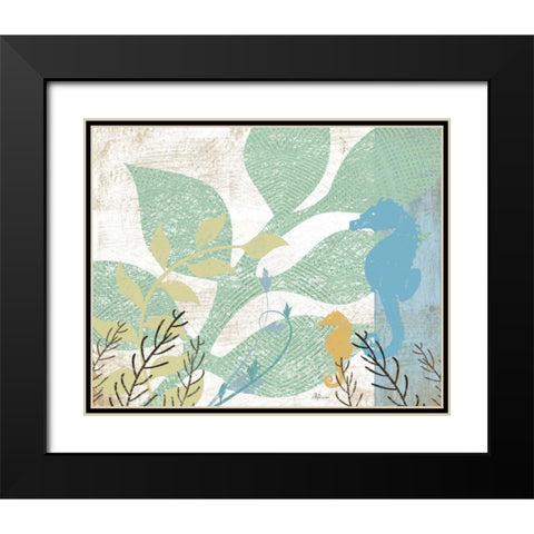 Sea Life I Black Modern Wood Framed Art Print with Double Matting by Pugh, Jennifer