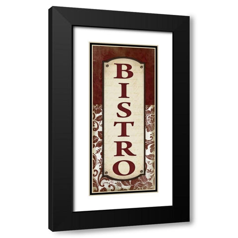 Bistro Black Modern Wood Framed Art Print with Double Matting by Pugh, Jennifer