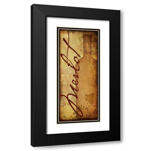 Merlot Black Modern Wood Framed Art Print with Double Matting by Pugh, Jennifer