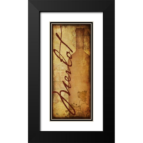 Merlot Black Modern Wood Framed Art Print with Double Matting by Pugh, Jennifer