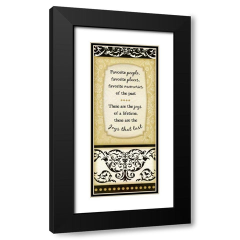 Joys that Last Black Modern Wood Framed Art Print with Double Matting by Pugh, Jennifer