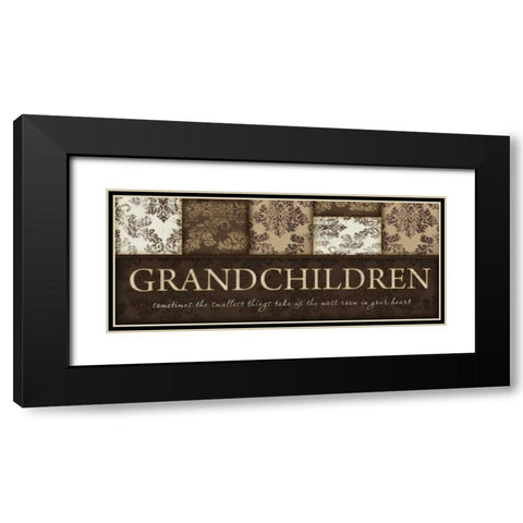 Grandchildren Black Modern Wood Framed Art Print with Double Matting by Pugh, Jennifer