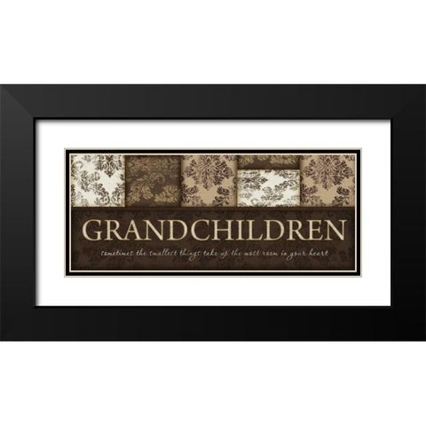 Grandchildren Black Modern Wood Framed Art Print with Double Matting by Pugh, Jennifer