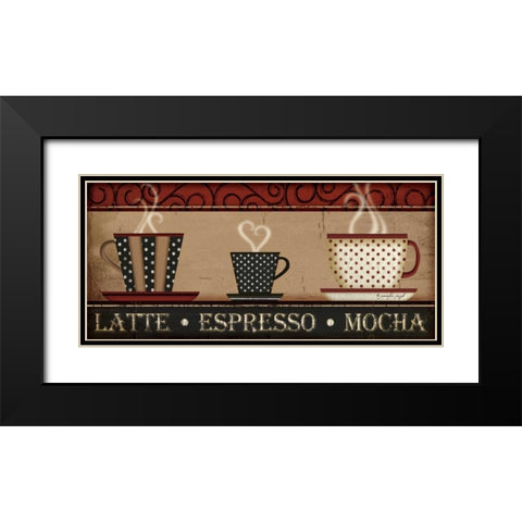 Coffee Black Modern Wood Framed Art Print with Double Matting by Pugh, Jennifer