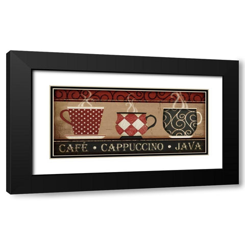 Cappuccino Cafe Black Modern Wood Framed Art Print with Double Matting by Pugh, Jennifer