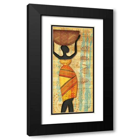 Ethnic Beauty II Black Modern Wood Framed Art Print with Double Matting by Pugh, Jennifer