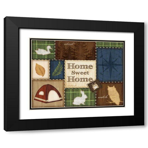 Home Sweet Home Black Modern Wood Framed Art Print with Double Matting by Pugh, Jennifer