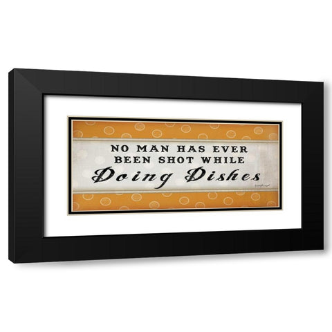 Doing Dishes Black Modern Wood Framed Art Print with Double Matting by Pugh, Jennifer