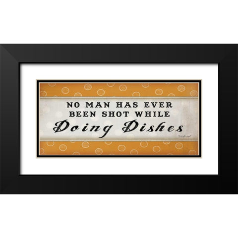 Doing Dishes Black Modern Wood Framed Art Print with Double Matting by Pugh, Jennifer