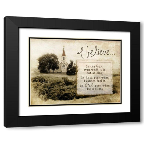 I Believe Black Modern Wood Framed Art Print with Double Matting by Pugh, Jennifer