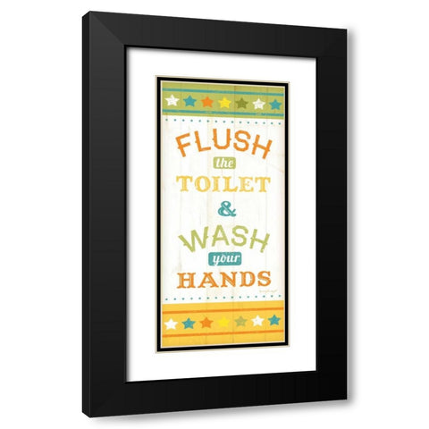 Flush and Wash Black Modern Wood Framed Art Print with Double Matting by Pugh, Jennifer