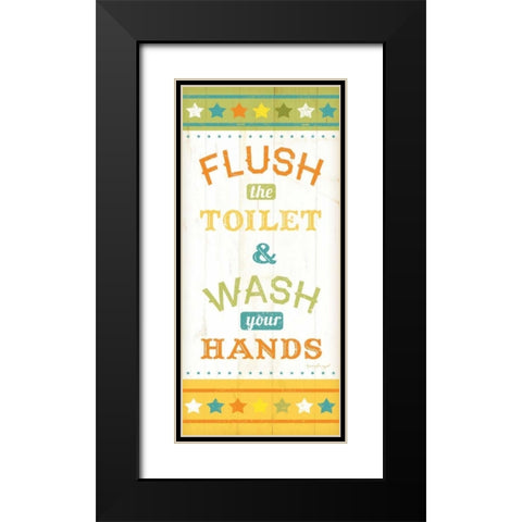 Flush and Wash Black Modern Wood Framed Art Print with Double Matting by Pugh, Jennifer