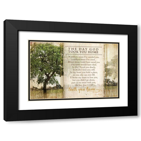 The Day God Took You Home Black Modern Wood Framed Art Print with Double Matting by Pugh, Jennifer