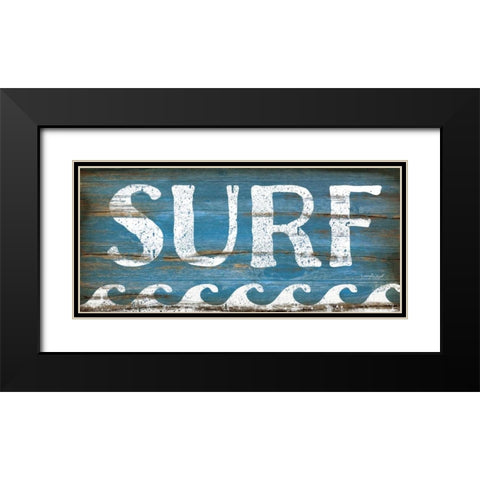 Surf Black Modern Wood Framed Art Print with Double Matting by Pugh, Jennifer