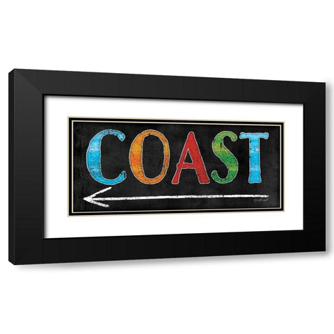 Coast Black Modern Wood Framed Art Print with Double Matting by Pugh, Jennifer